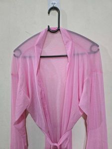 Sexy Pink Sheer Robe