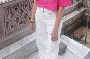 White Straight Fit Jeans