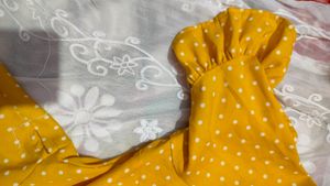 Polka Dot Harpa Wrap Top