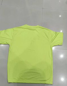 This Is A Parrot Green Tshirt With Best Cotton