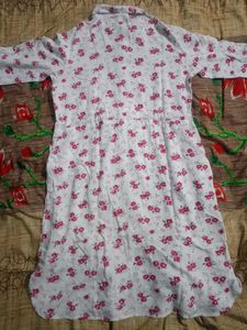 Floral Print White Dress