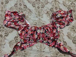 Tie Up Floral Top