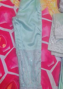 Elegant Sequence &amp; White Embroidered Dress
