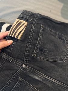 DENIM Ripped Shorts, Classy, Mini, Grey black Hot