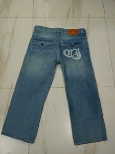 Damge Style Bell Bottom Pants