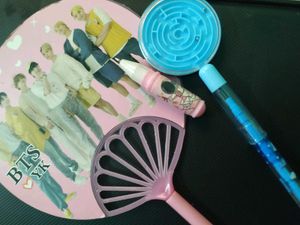 Pen With Attached BTS Fan &amp; Cute Pens Set