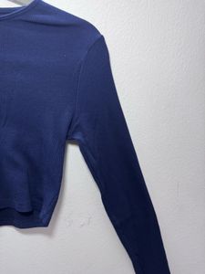 Blue Crop Top H&amp;M