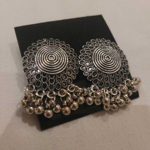 Silver Jhumka Earrings