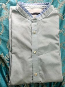 MENS Chinese Collor Light Blue Shirt
