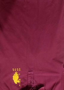 USPA Maroon Polo T-shirt Size - M