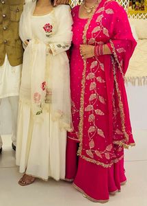 Elegant Pink Skirt Plazzo Kameez