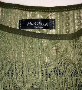 Women Green Net Top 💚