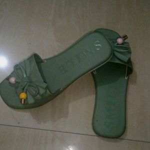 Green Smile Sandals