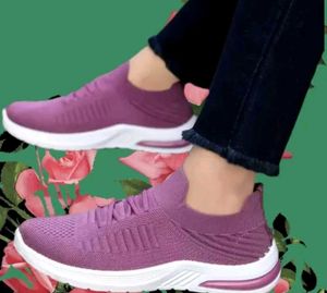 Pink Knit Sneakers