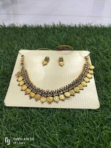 Lakshmi Coin Neck Piece With Earing Jewellery