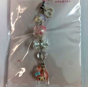 🐰💖 Cute Handmade Beaded My Melody Phone Charm✨