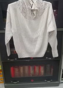 Cozy White Knit Sweater