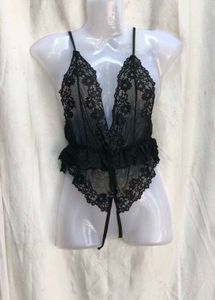 162812. Black Lace Lingerie Bodysuit