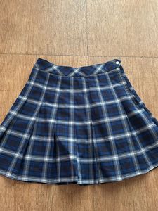 H&M Blue Pleated Skirt