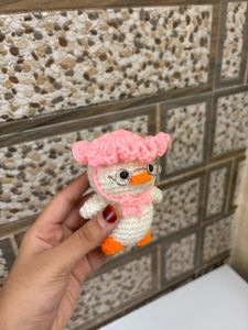 crochet duck with specs