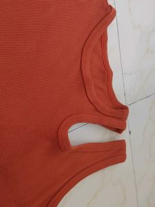 Trendy Orange Tank Top