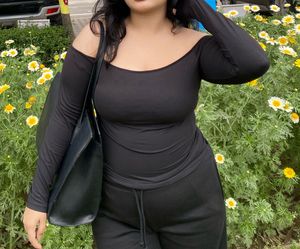 H&amp;m Off The Shoulder Jersey Top