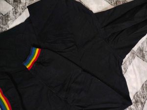 Black Hoodie with Rainbow Laces