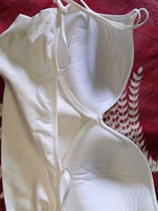 White Padded Sports Bra