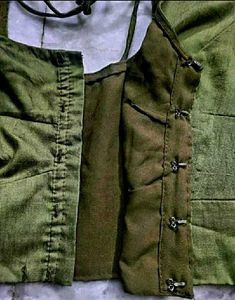 Olive Green Color Cotton blouse