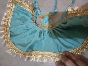 Aqua & Gold Embellished Top