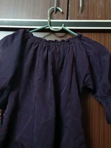 Chic Purple Off-Shoulder Top
