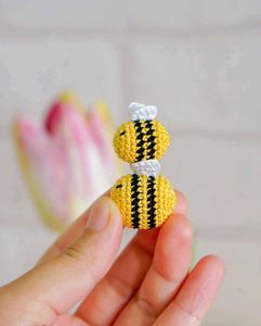 Crochet Bee Keychain