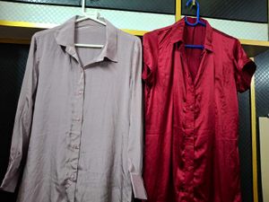 New 3 Pcs Silk Shirt
