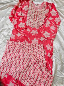 Floral Print Kurta Set ( Pant And Top)