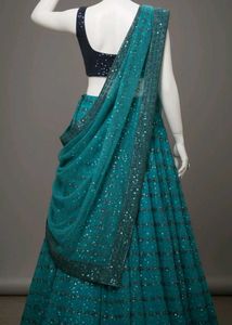 Stunning Teal Embellished Lehenga  ✨