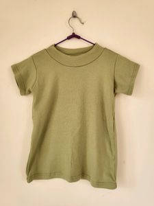 Green Ribbed Cropped Top