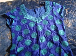 Blue & Green Kurta