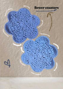 crochet flower coasters