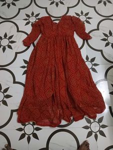 Red Anarkali Dress