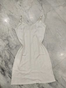 Bow White Cami Slip Dress