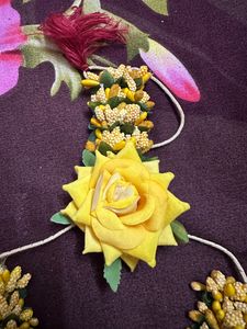 Bridal Haldi Yellow Floral Set