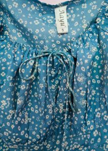 Blue Floral Mini Dress
