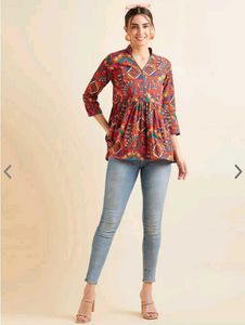 Colorful Print Tunic Short Kurti