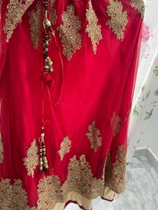 Red &amp; Gold Kurta Set