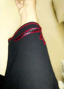 Embroidered Black Top - Size M
