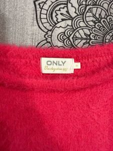 ONLY PINK CROP SWEATER