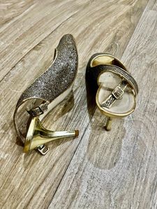 Vintage Keds Gold Slingback Heels