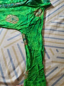 Green Embellished Kurta