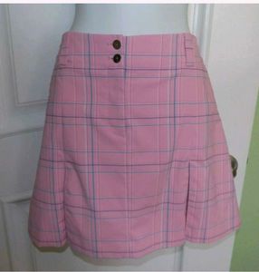 Nike Pink Plaid Mini Skirt
