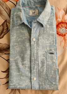 Lee Blue Printed Shirt - Size M